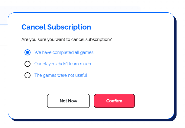 cancel subscription step 3